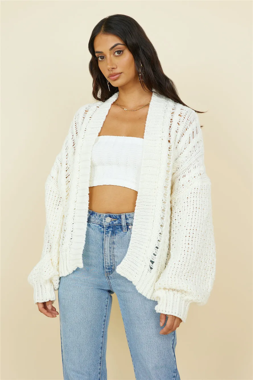 Shining Light Knit Cardigan Cream