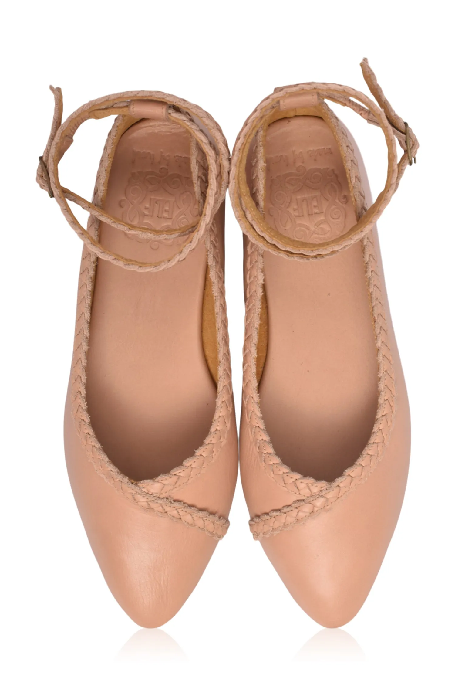 Soiree Pointy Toe Leather Ballet Flats