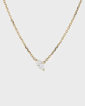 Solitaire Marquise Diamond Necklace