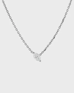 Solitaire Marquise Diamond Necklace