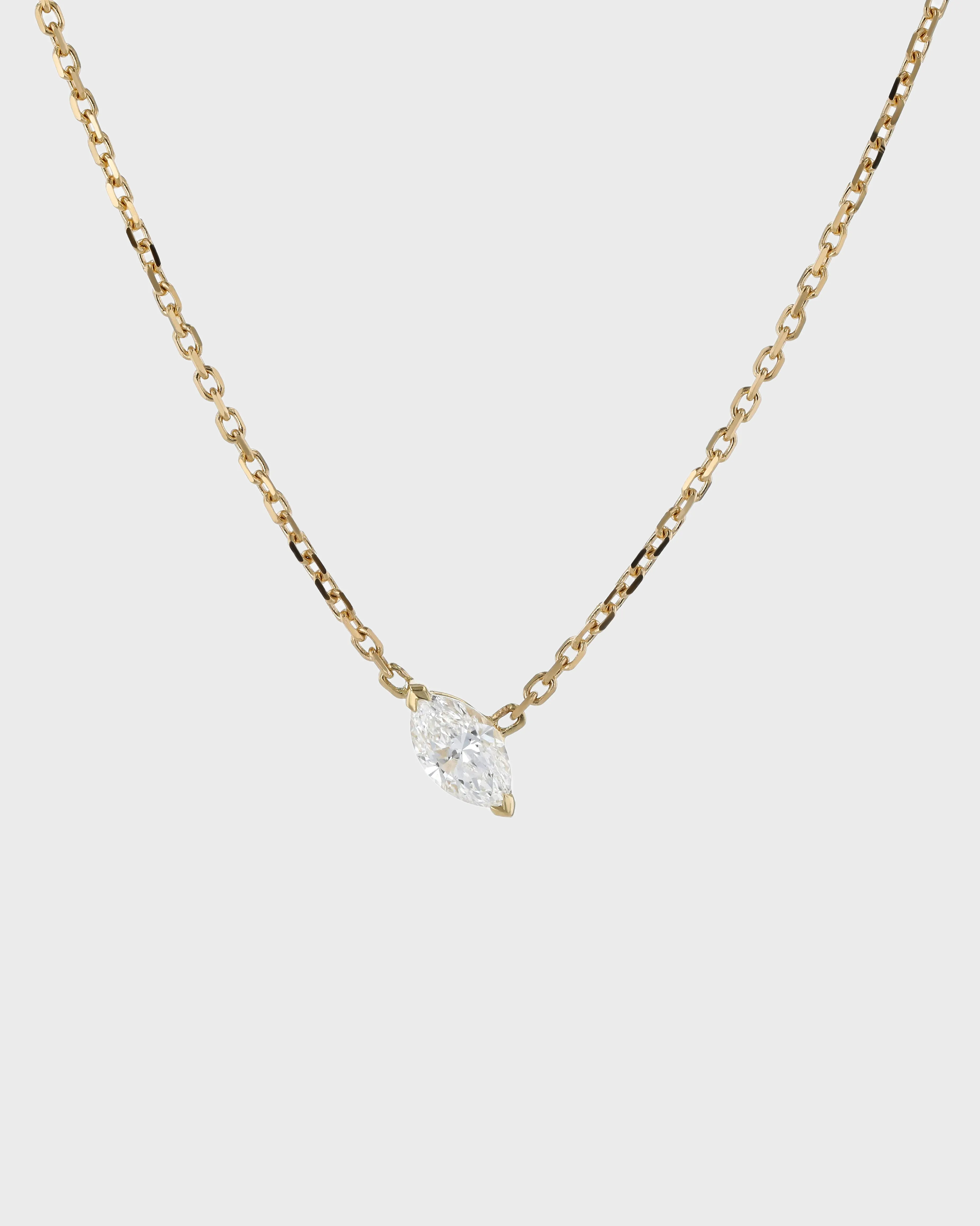 Solitaire Marquise Diamond Necklace