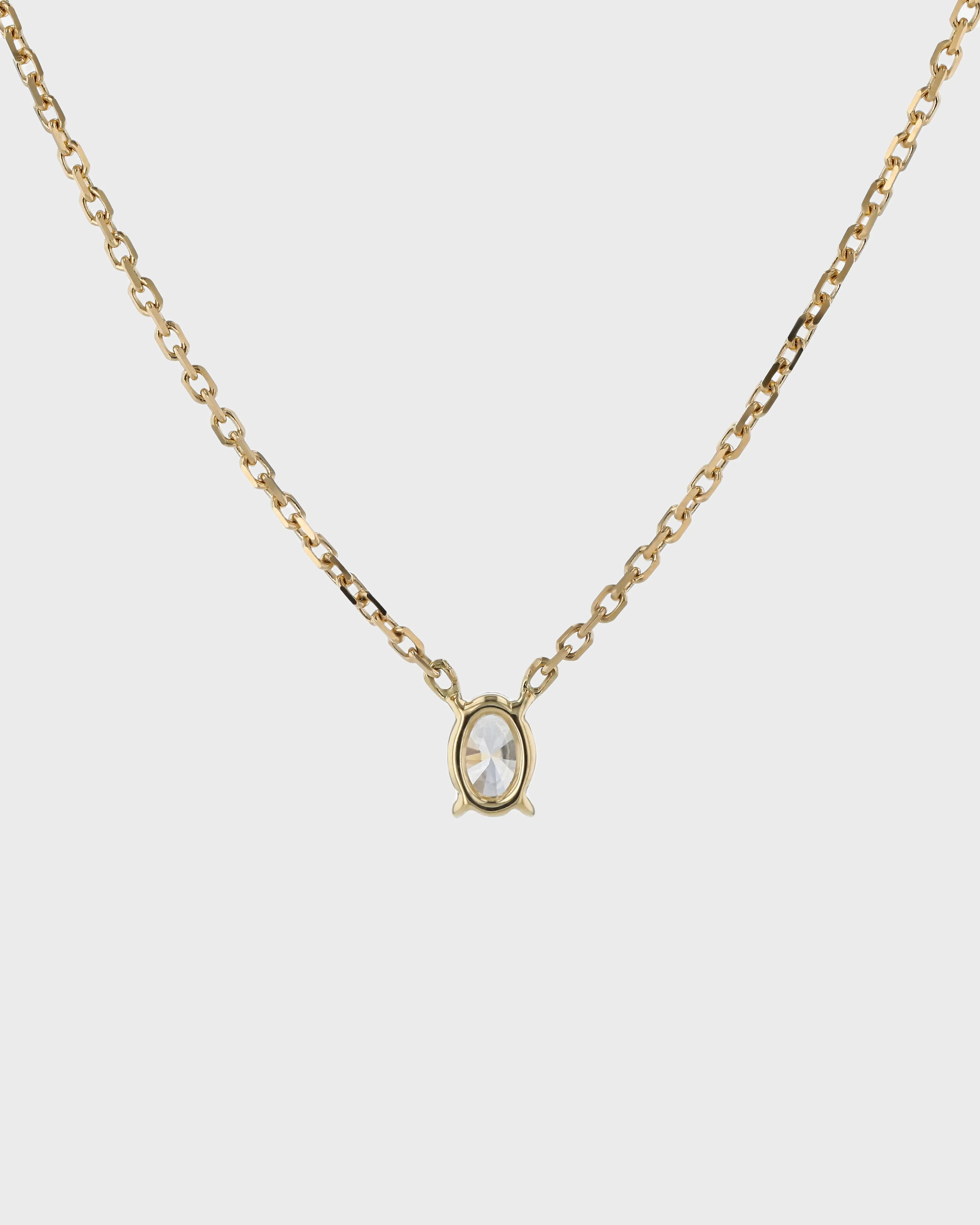 Solitaire Oval Diamond Necklace