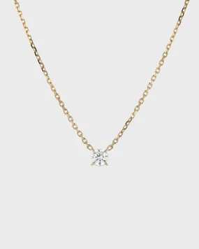 Solitaire Round Diamond Necklace