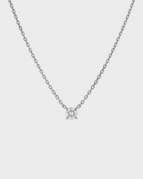 Solitaire Round Diamond Necklace