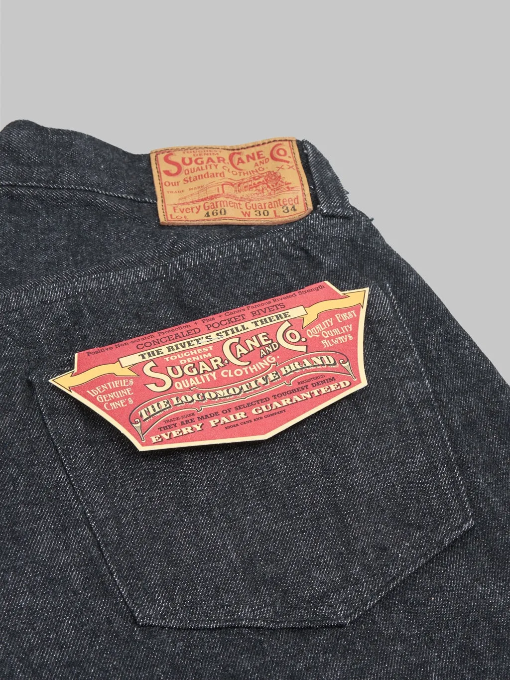 Sugar Cane "1947 Model" 14.25oz Black Denim Regular Straight Jeans