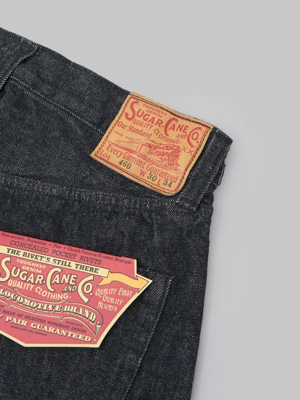 Sugar Cane "1947 Model" 14.25oz Black Denim Regular Straight Jeans