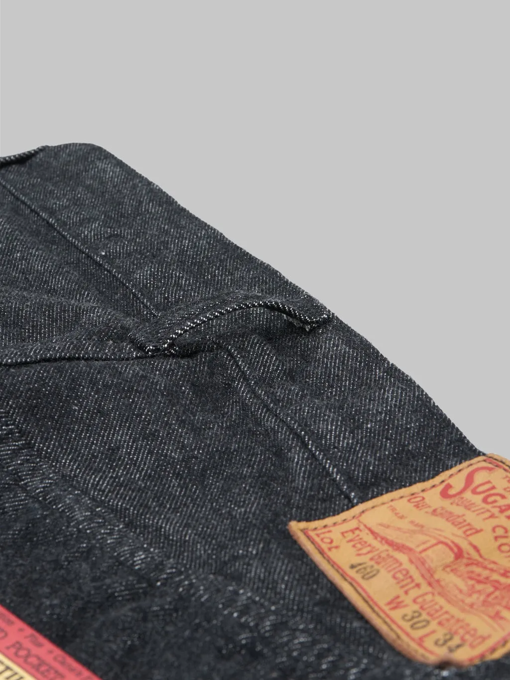 Sugar Cane "1947 Model" 14.25oz Black Denim Regular Straight Jeans