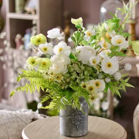 Table Centerpiece, Large Bunch of Romantic Flowers, Beautiful Spring Flower Arrangement for Home Decoration, Real Touch Artificial Floral for Living Room