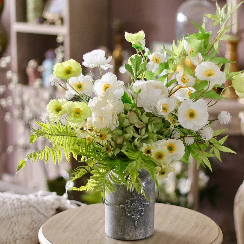 Table Centerpiece, Large Bunch of Romantic Flowers, Beautiful Spring Flower Arrangement for Home Decoration, Real Touch Artificial Floral for Living Room