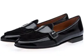 TANGERINE 15 MULTI BLACK BELGIAN LOAFERS