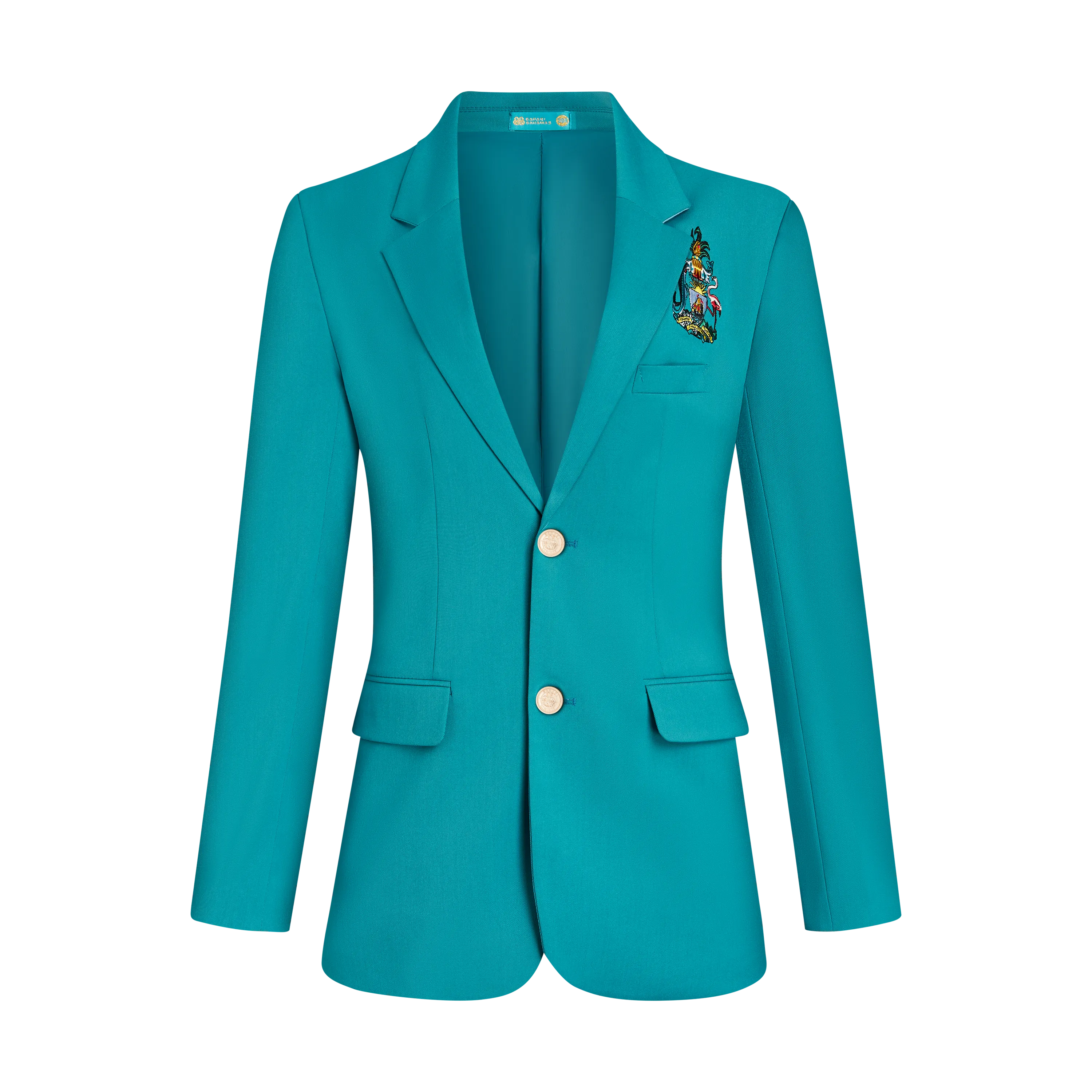 THE WOMEN'S OVERSIZED DIPLOMAT BLAZER-AQUA