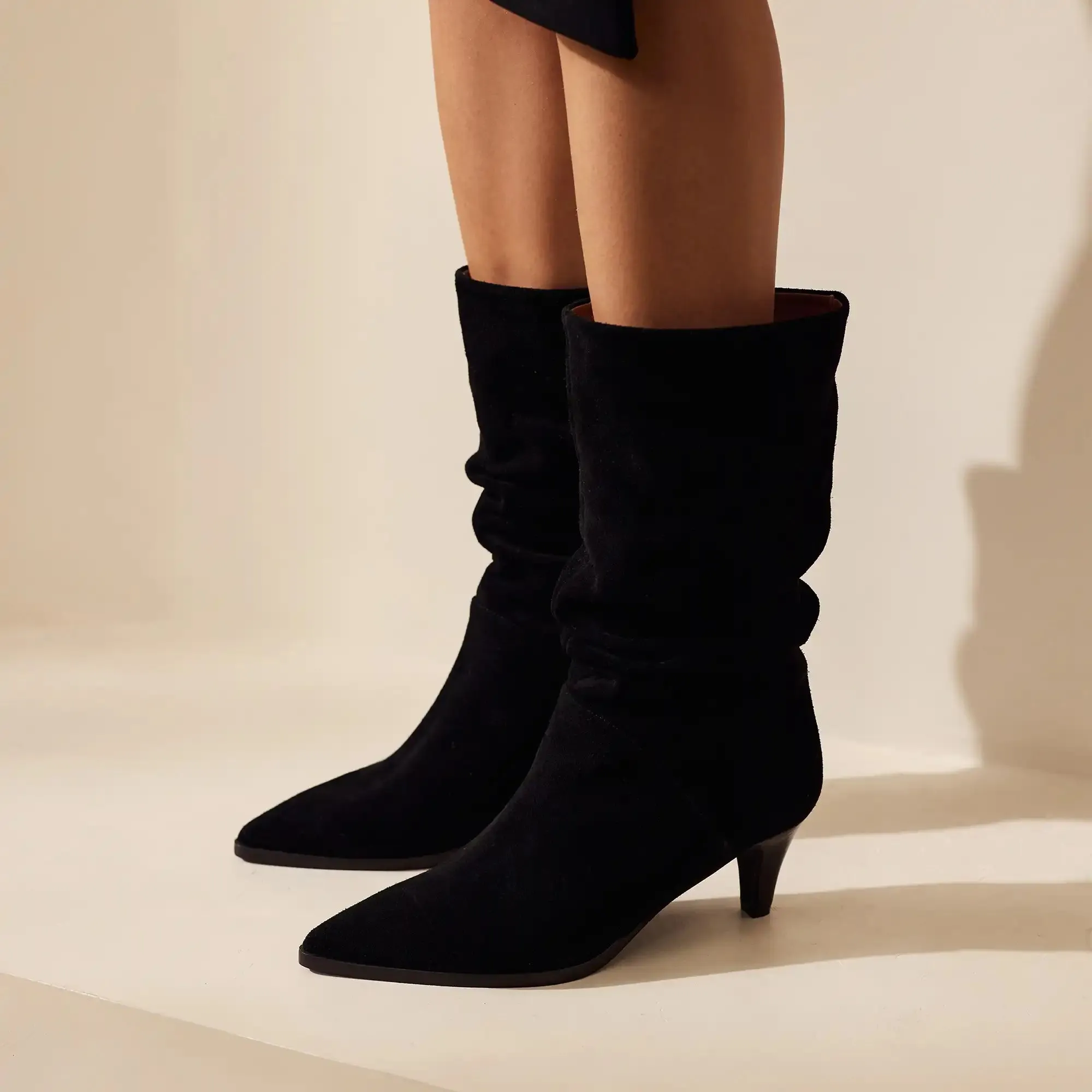 Vendôme Margot black suede boots