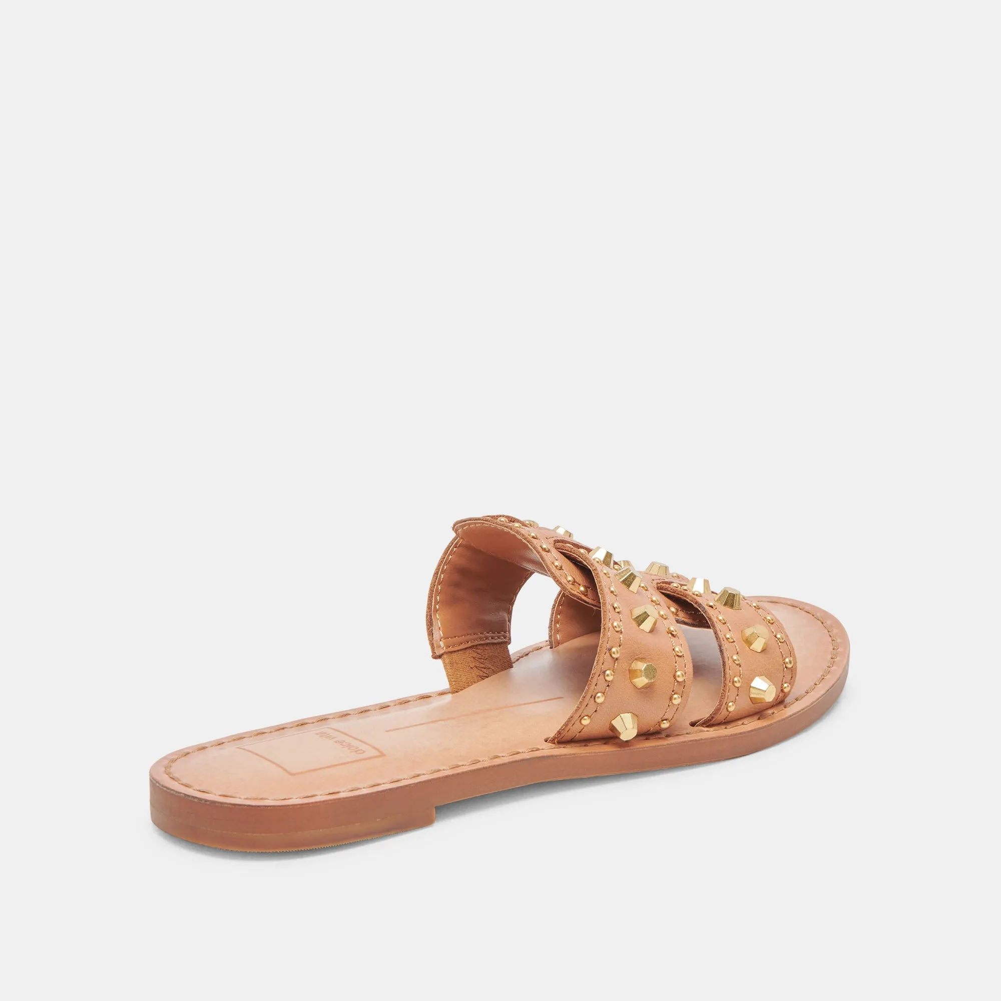 WESLA STUD SANDALS HONEY LEATHER