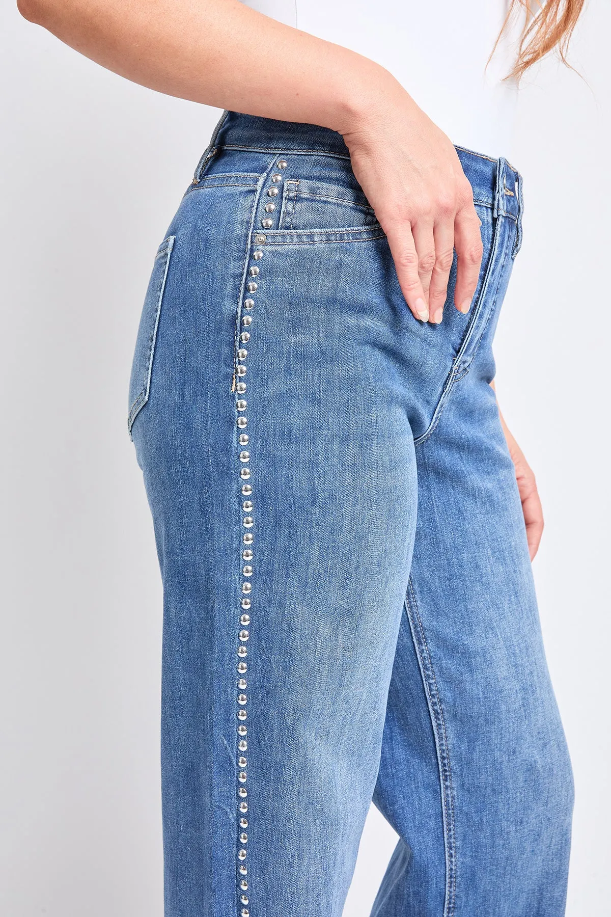 Women's Studded Wide Leg Jeans