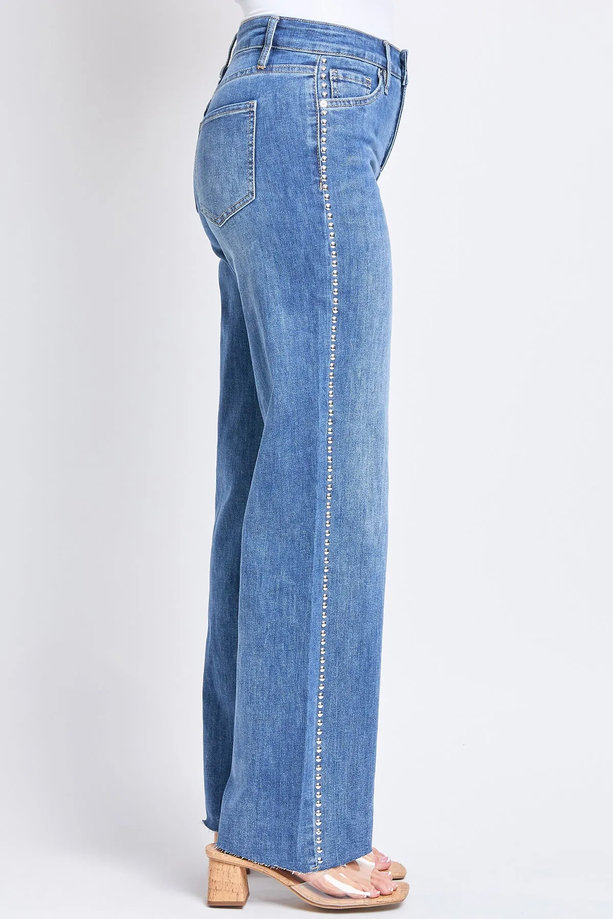 Women's Studded Wide Leg Jeans